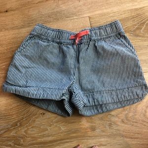 Striped cotton shorts